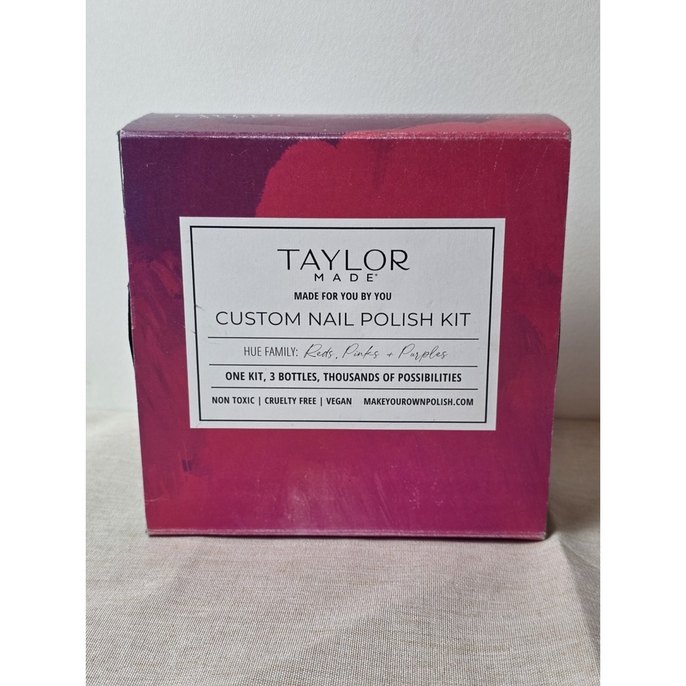 Taylor Made Custom Nail Polish Kit - 3 Polishes - Reds / Pinks / Purples  SEALED